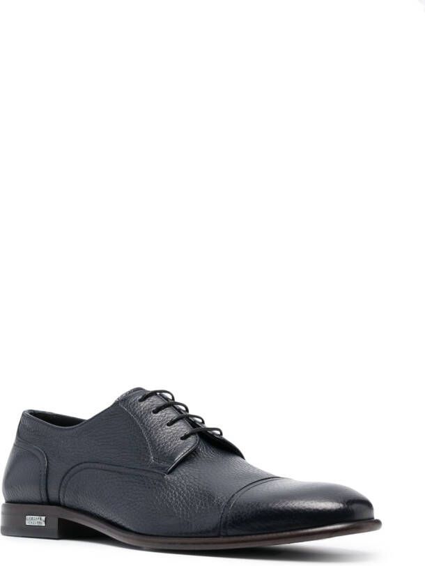 Casadei Anticato leather derby shoes Blue