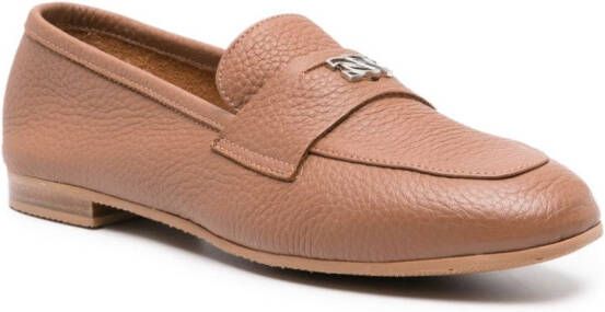 Casadei Antilope leather loafers Brown