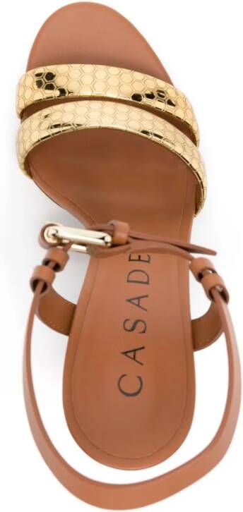 Casadei Atomium Betty 120mm sandals Gold