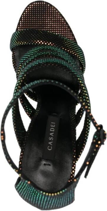 Casadei Aurora Boreal 130mm heel sandals Black
