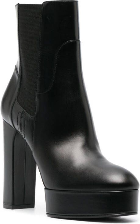 Casadei Betty 110mm platform boots Black