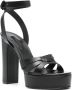 Casadei Betty 120mm leather platform sandals Black - Thumbnail 2