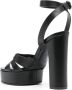 Casadei Betty 120mm leather platform sandals Black - Thumbnail 3