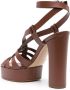 Casadei Betty 120mm leather sandals Brown - Thumbnail 3