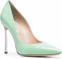 Casadei Blade 110mm leather pumps Green - Thumbnail 2
