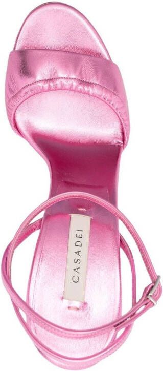 Casadei Blade 110mm metallic sandals Pink