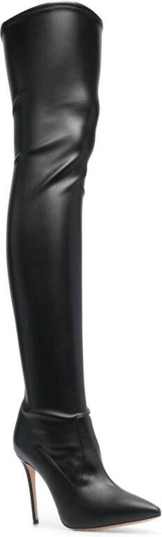 Casadei Julia 115mm knee-high boots Black