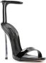 Casadei Blade 120mm patent-finish sandals Black - Thumbnail 2