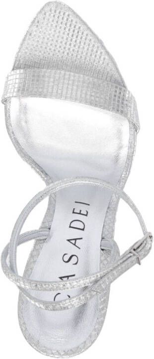 Casadei Blade 120mm sandals Silver