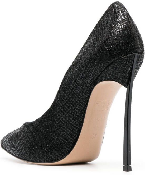 Casadei Blade 120mm sequin-embellished pumps Black