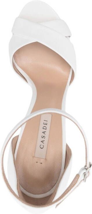 Casadei Blade 125mm sandals White