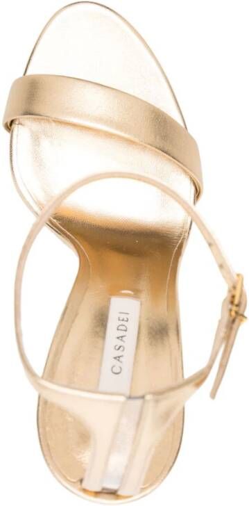 Casadei Blade Astrolabio 120mm metallic sandals Gold