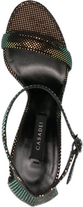 Casadei Blade Aurora Boreale 112mm sandals Black