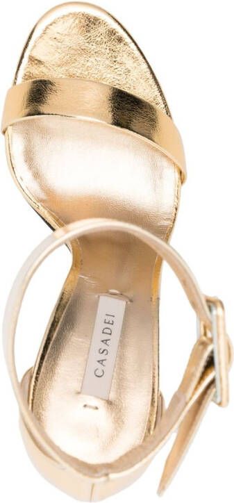 Casadei Blade Eloisa Visione 120mm sandals Gold