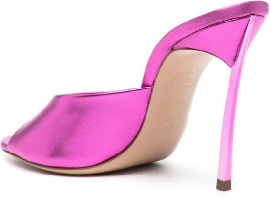 Casadei Blade Flash100mm patent-leather mules Pink