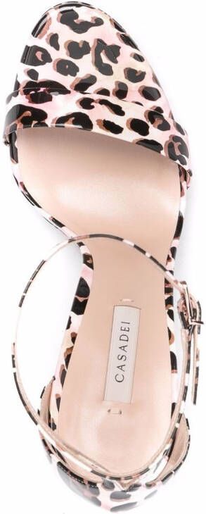 Casadei Blade leopard-print sandals Pink