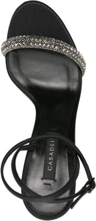 Casadei Blade Stratosphere 90mm leather sandals Black