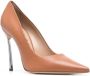 Casadei Blade Tiffany 110mm leather pumps Brown - Thumbnail 2