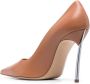 Casadei Blade Tiffany 110mm leather pumps Brown - Thumbnail 3