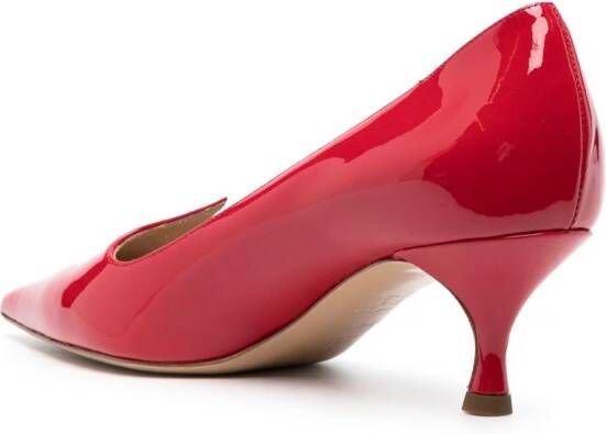Casadei Blaze 57mm patent-leather pumps Red