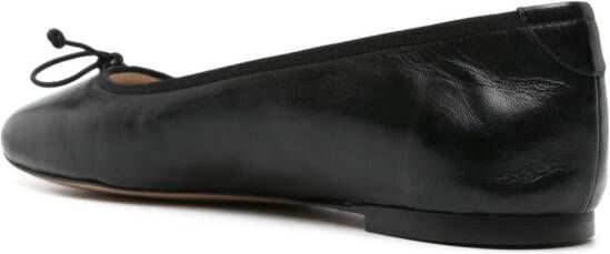 Casadei bow-detail leather ballerina shoes Black