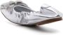 Casadei bow-detail metallic ballerina shoes Silver - Thumbnail 3