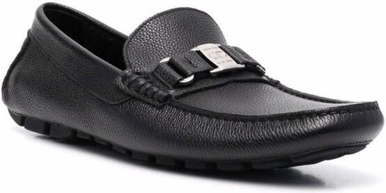 Casadei buckle-detail leather loafers Black