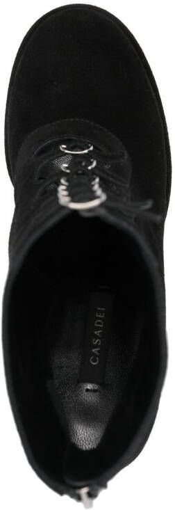 Casadei buckle-detail platform boots Black