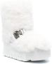 Casadei buckled faux-fur boots White - Thumbnail 2