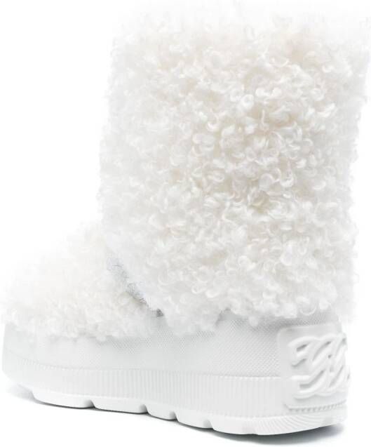 Casadei buckled faux-fur boots White