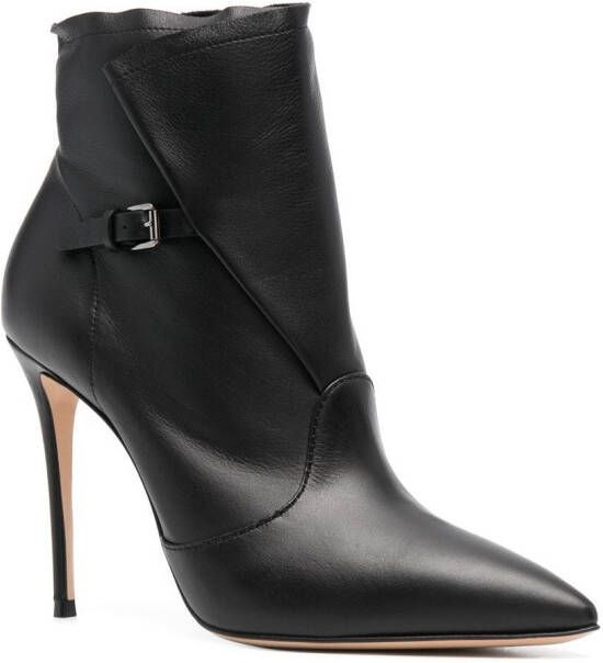Casadei buckled leather boots Black