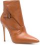 Casadei buckled leather boots Brown - Thumbnail 2