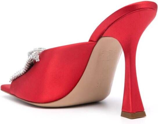 Casadei Butterfly Geraldine 100mm mules Red