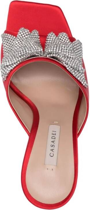 Casadei Butterfly Geraldine 100mm mules Red