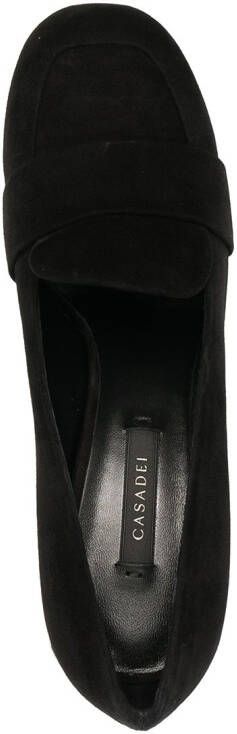 Casadei C-chain suede pumps Black