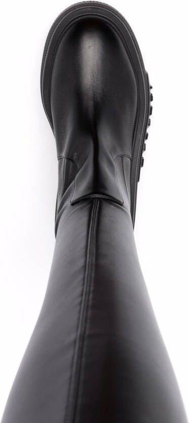 Casadei C-Chain thigh-high boots Black