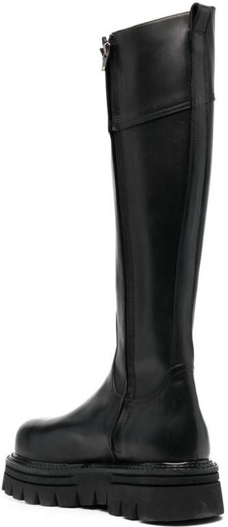 Casadei calf leather knee-length boots Black