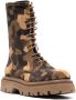 Casadei camouflage lace-up boots Brown - Thumbnail 2