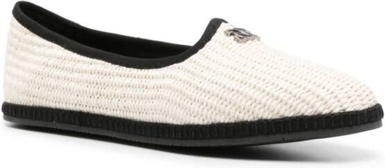 Casadei Capalbio woven loafers White
