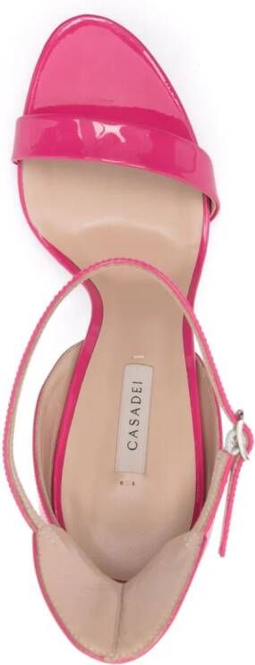 Casadei Cappa Blade 120mm leather sandals Pink