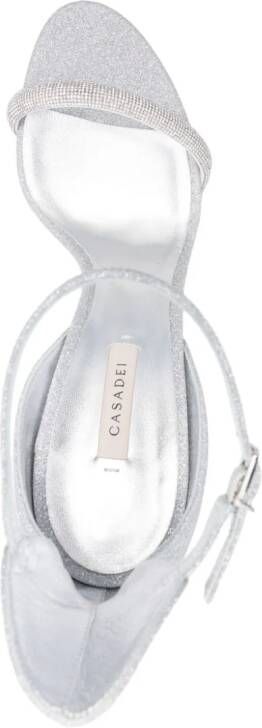 Casadei Cappa Blade Jasmine 100mm sandals Silver