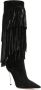 Casadei Cassidy 110mm fringed suede boots Black - Thumbnail 2
