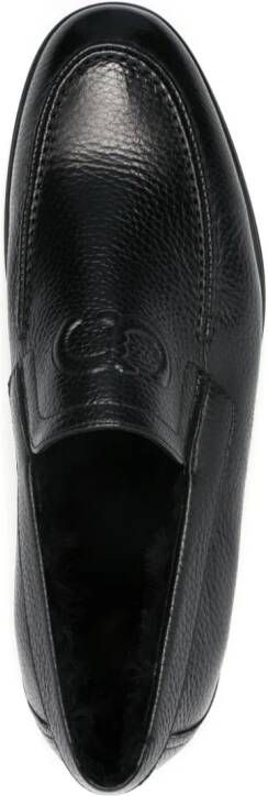 Casadei Cervo leather loafers Black