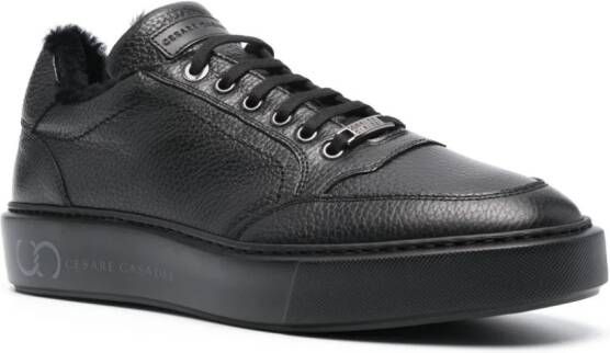 Casadei Cervo leather sneakers Black
