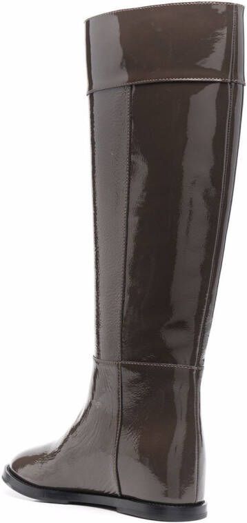 Casadei chain-detail knee length boots Brown