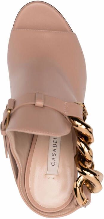 Casadei chain-detail sandals Neutrals