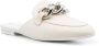 Casadei chain-detail leather slippers White - Thumbnail 2