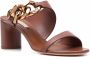 Casadei chain-trimmed sandals Brown - Thumbnail 2