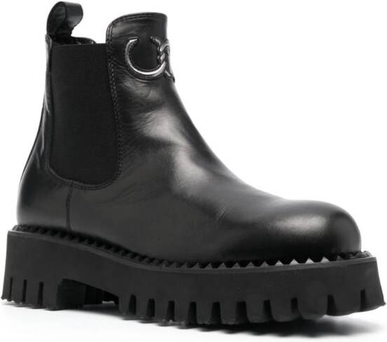 Casadei Chelsea leather boots Black