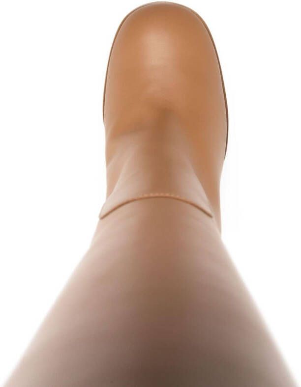 Casadei Cleo 90mm knee-length boots Neutrals